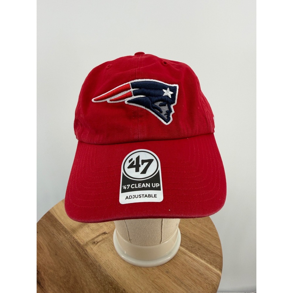 NEW New England Patriots '47 Brand Clean Up Adjustable Hat Red NFL Cap